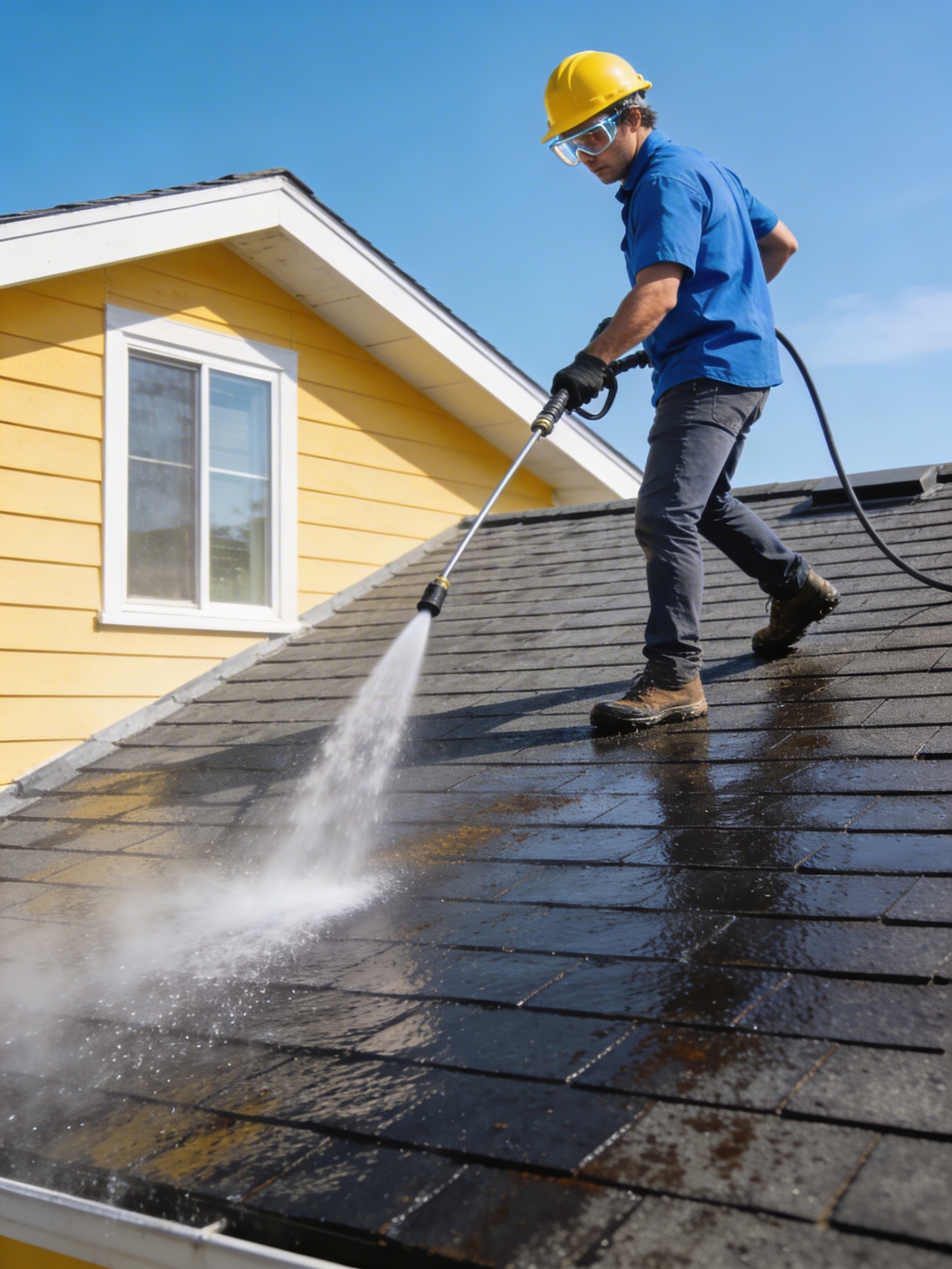 Roof soft wash